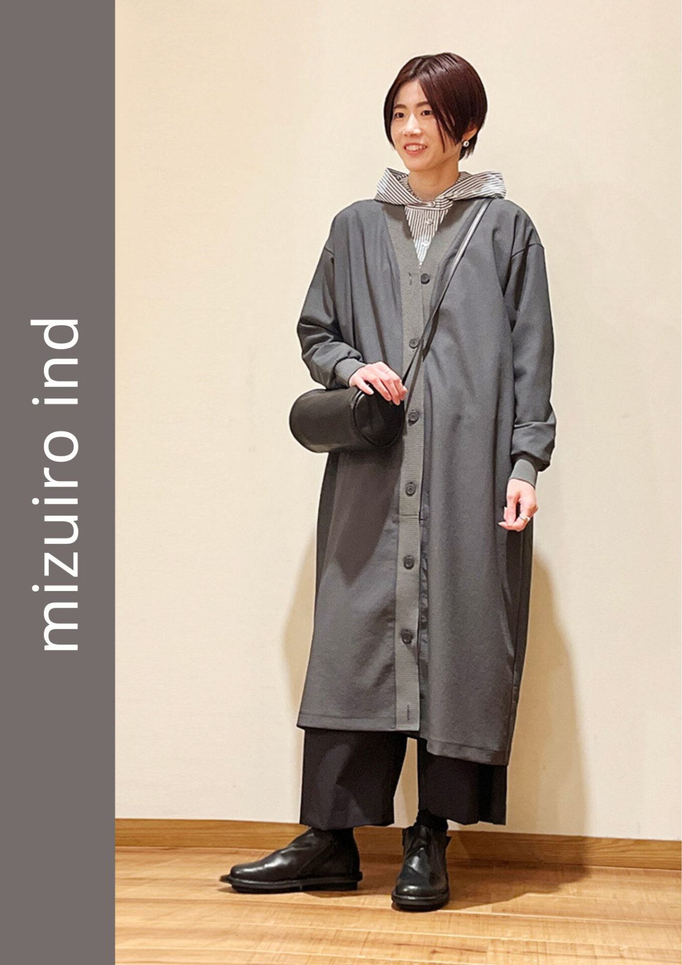美品】ミズイロインド ワークワイドシャツジャケット 軽量 ライト 