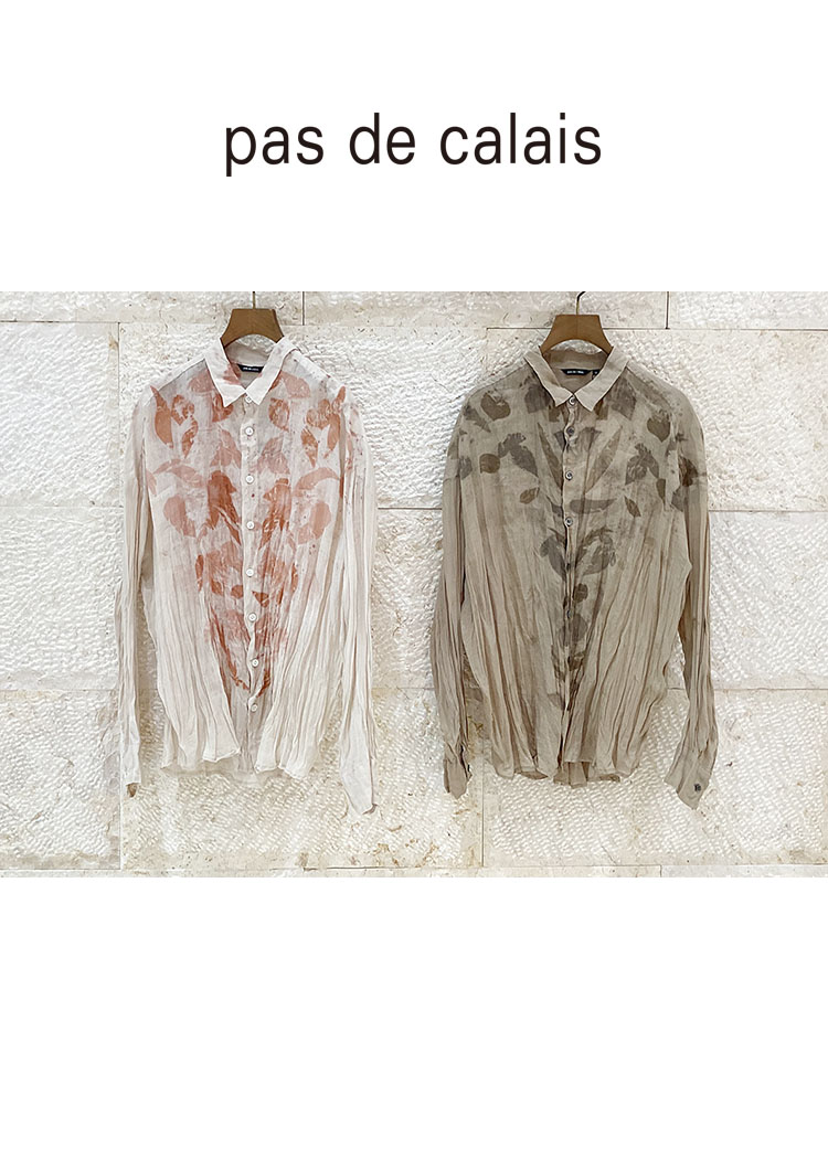 pas de calais 半袖ブラウス pas de calais(パドカレ)のシャツ・ブラウスアイテム一覧