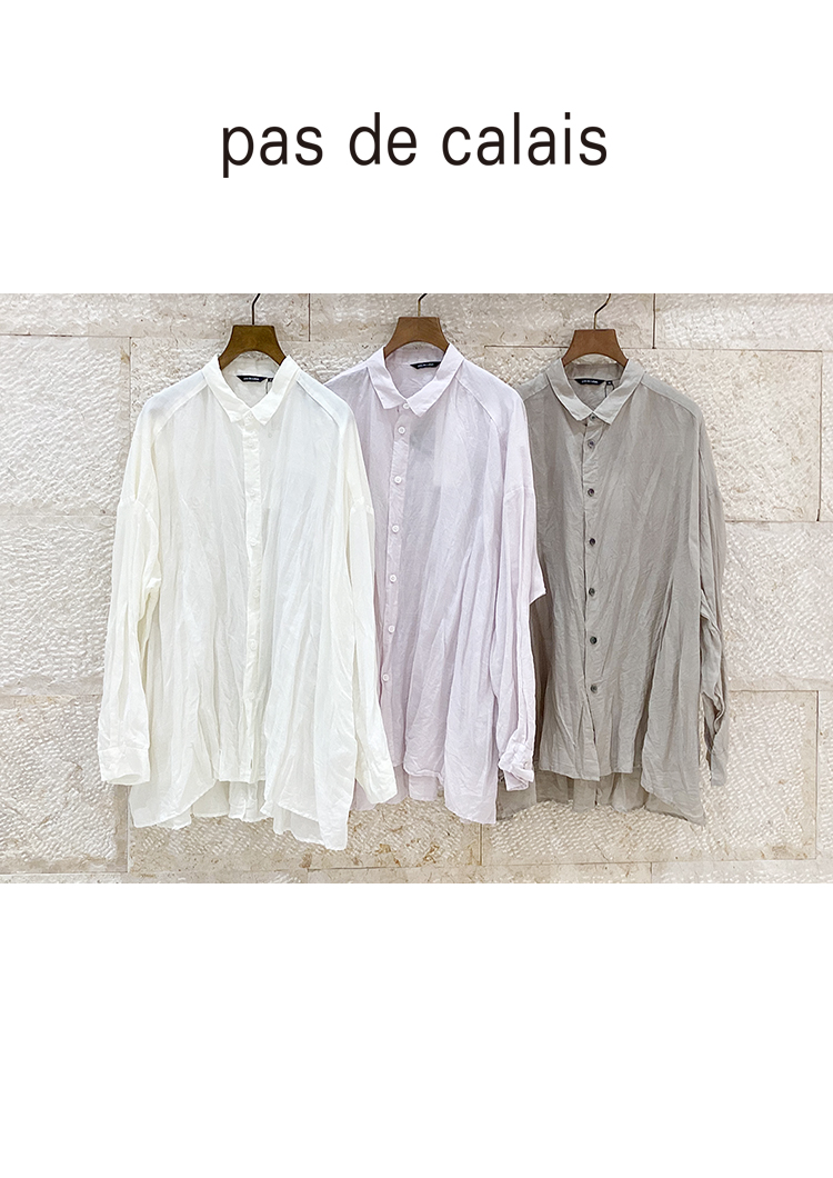 pas de calais ホワイト 半袖シャツ pas de calais ホワイト 半袖シャツ pas de calais 入荷予定商品